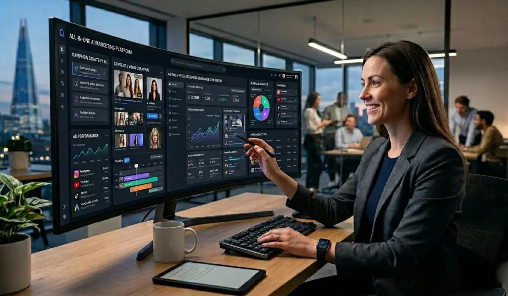 AI social media management and marketing dashboard in 2026